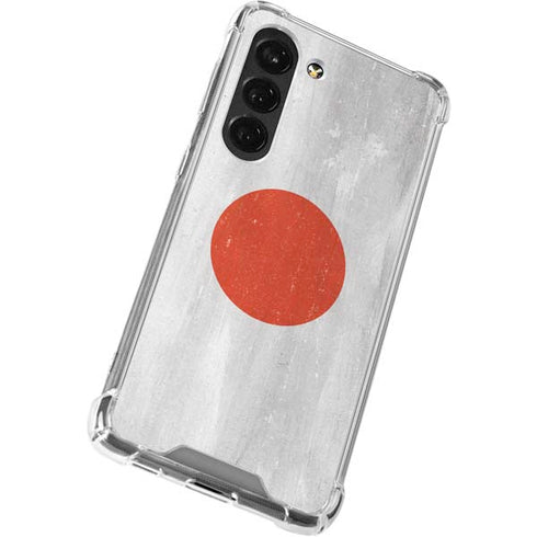 Japanese Flag Distressed Galaxy S23 Clear Case